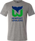 Newport Whalers Hockey Triblend Logo T-Shirt