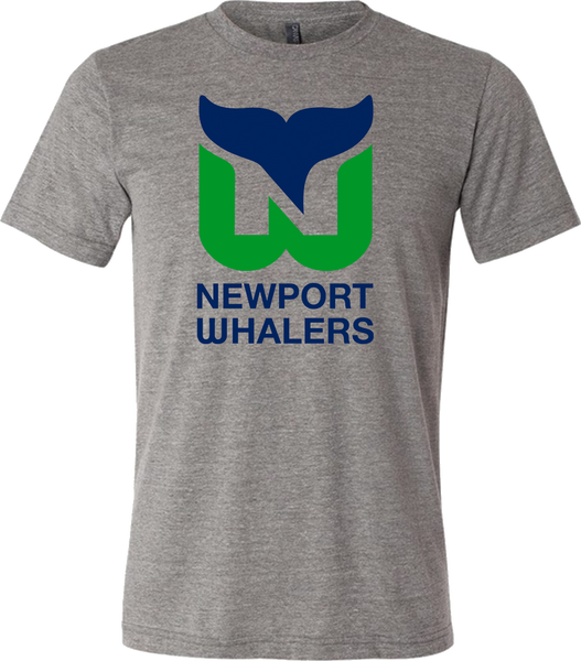 Newport Whalers Hockey Triblend Logo T-Shirt