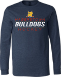 Hagerstown Bulldogs Hockey Between the Lines Long Sleeve T-Shirt
