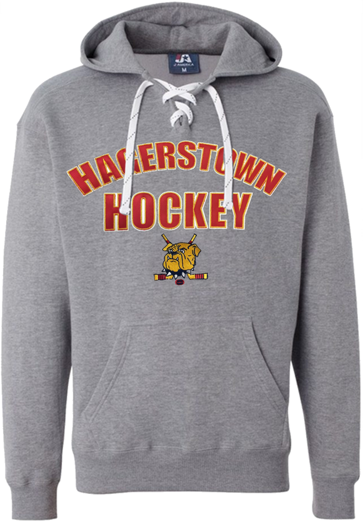 Hagerstown Bulldogs Hockey Lace Hoodie w Player Number Direct Team Sports
