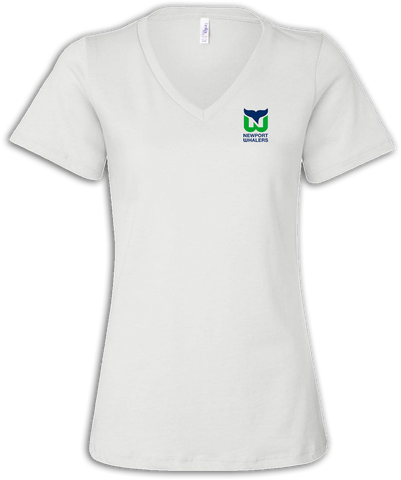 Newport Whalers Hockey Ladies Relaxed V-Neck Tee
