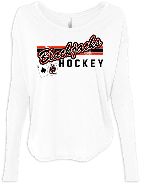 Blackjacks Hockey Ladies Flowy Long Sleeve Tee