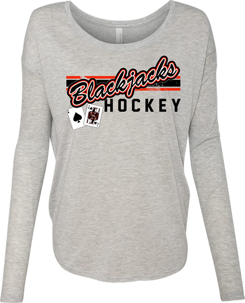 Blackjacks Hockey Ladies Flowy Long Sleeve Tee