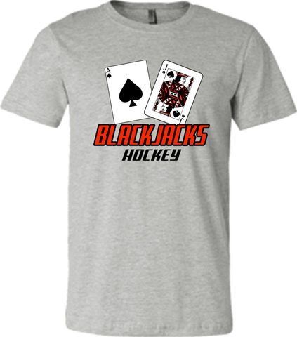 Blackjacks Hockey Logo T-shirt with Player Number