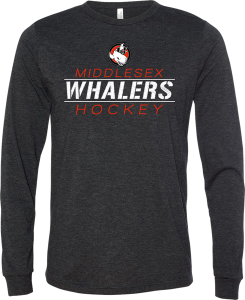 Middlesex Whalers Hockey Between the Lines Long Sleeve T-Shirt