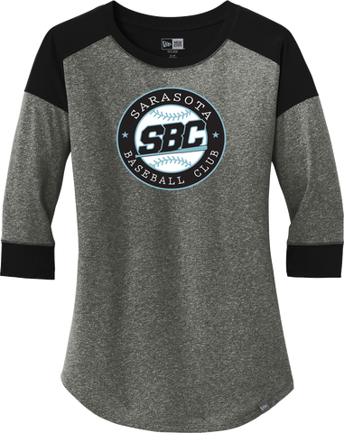 Sarasota Baseball Club NewEra Ladies Heritage Blend 3/4-Sleeve Raglan Tee