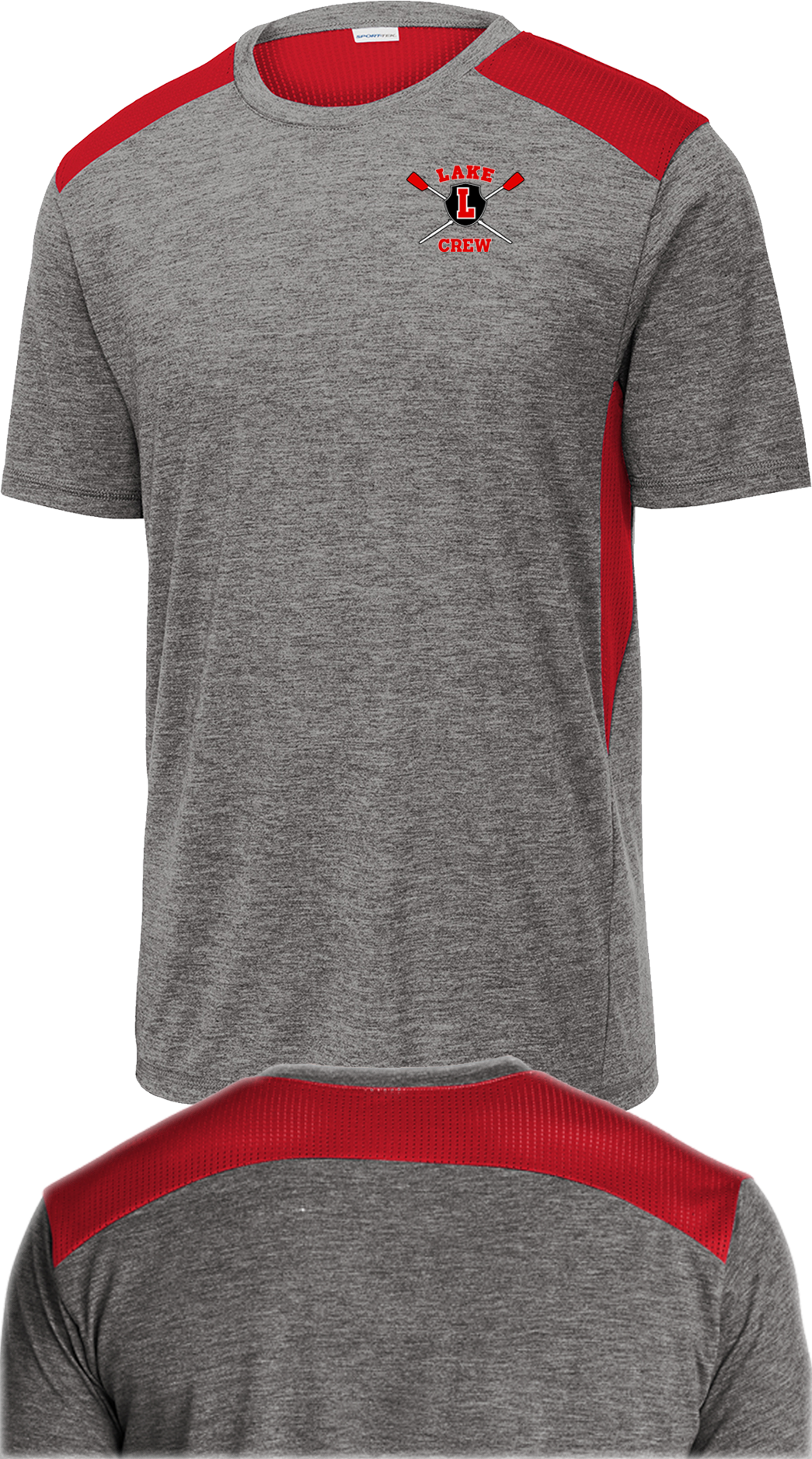 Lake Crew Tri-Blend Wicking Draft Tee with Mesh Panels
