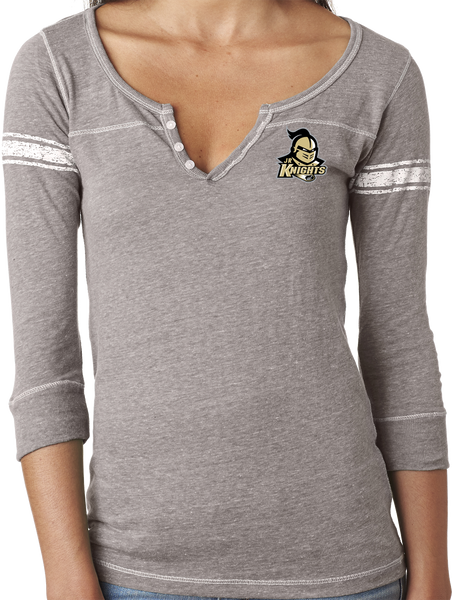Jr. Knights Ladies' 3/4-Sleeve Henley