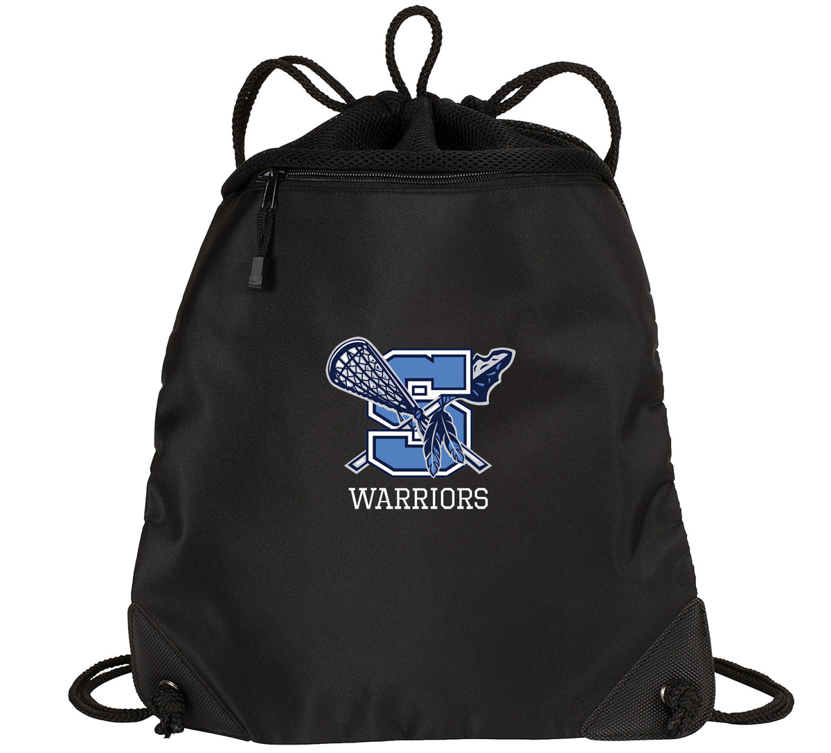 Warriors Lacrosse Cinch Pack with Mesh Trim