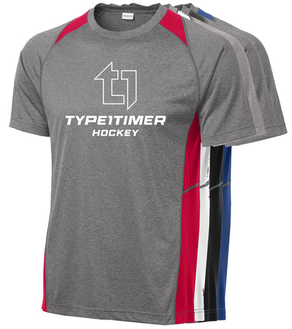 Type 1 Timer Hockey Heather Colorblock Contender Tee