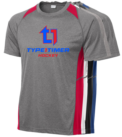 Type 1 Timer Hockey Heather Colorblock Contender Tee