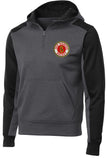 Red Raiders Hockey Colorblock 1/4-Zip Hooded Sweatshirt