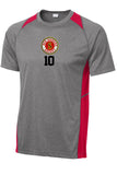Red Raiders Hockey Heather Colorblock Contender Tee w/ Player Number