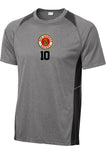 Red Raiders Hockey Heather Colorblock Contender Tee w/ Player Number