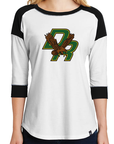 Dighton-Rehoboth Printed NewEra Ladies 3/4-Sleeve Raglan Tee