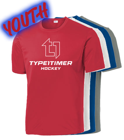 Type 1 Timer Hockey YOUTH PosiCharge Competitor Tee