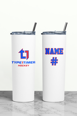 Custom T1T 20oz Skinny Tumbler with Straw