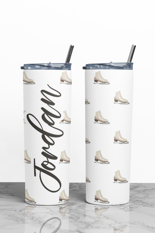Figure Skate Skinny Tumbler