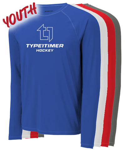 Type 1 Timer Hockey YOUTH Long Sleeve Rashguard Tee