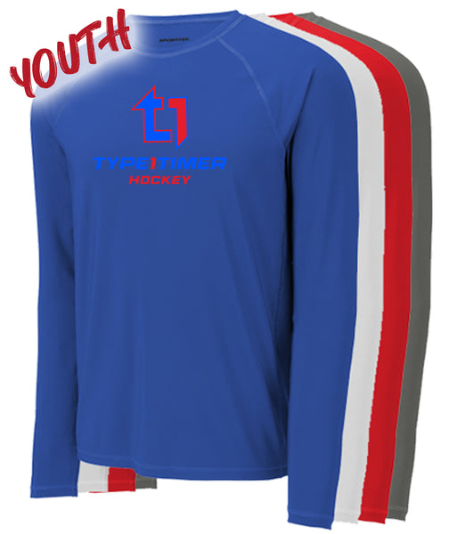 Type 1 Timer Hockey YOUTH Long Sleeve Rashguard Tee