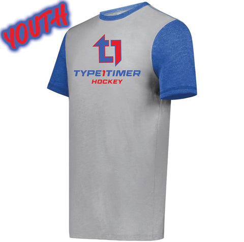 Type 1 Timer Hockey YOUTH Gameday Vintage Ringer Tee