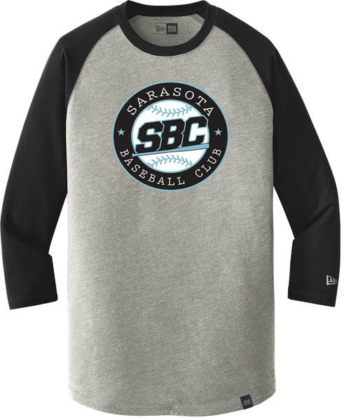 Sarasota Baseball Club New Era Heritage Blend 3/4-Sleeve Baseball Raglan Tee