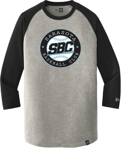 Sarasota Baseball Club New Era Heritage Blend 3/4-Sleeve Baseball Raglan Tee