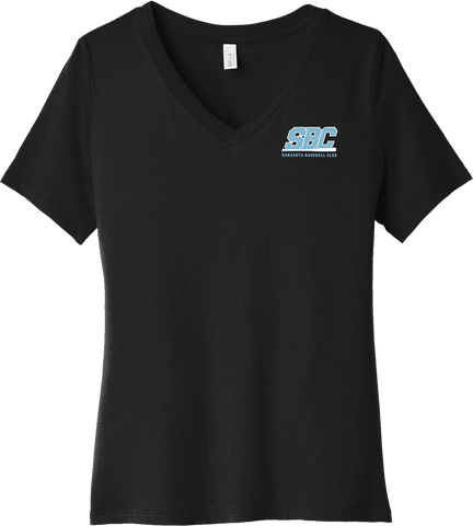 Sarasota Baseball Club Ladies Relaxed V-Neck Tee