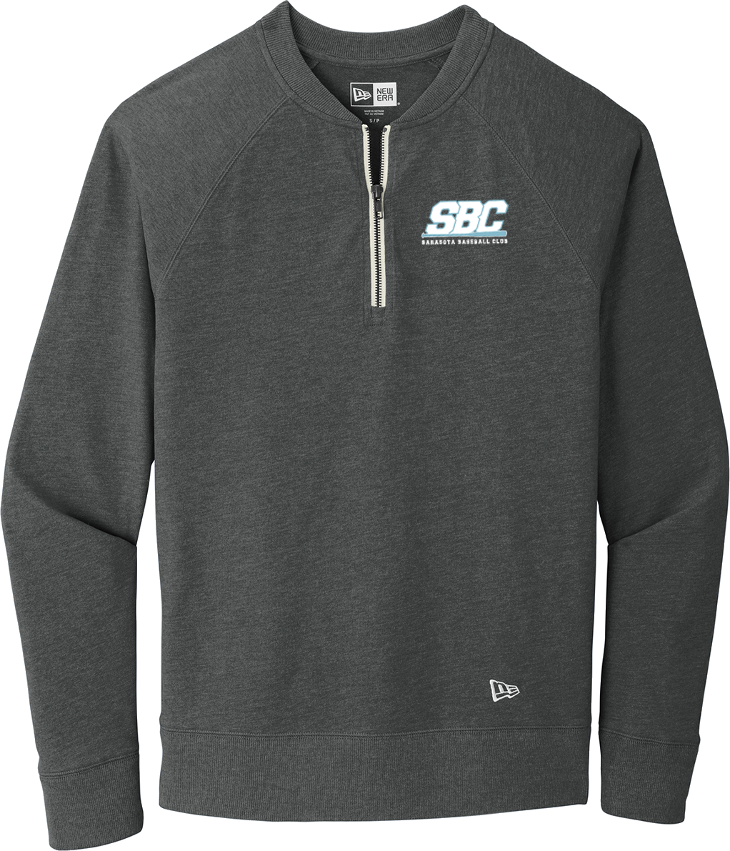 Sarasota Baseball Club New Era Sueded Cotton Blend 1/4-Zip Pullover