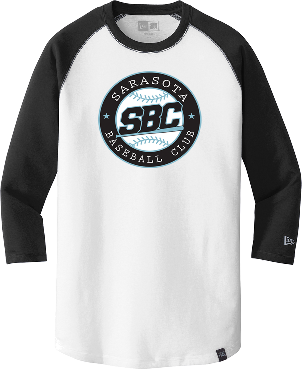 Sarasota Baseball Club New Era Heritage Blend 3/4-Sleeve Baseball Raglan Tee