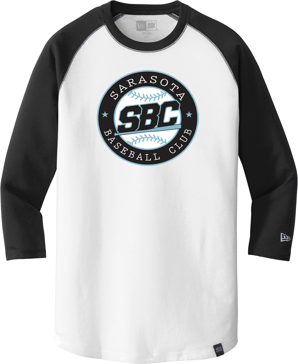 Sarasota Baseball Club New Era Heritage Blend 3/4-Sleeve Baseball Raglan Tee