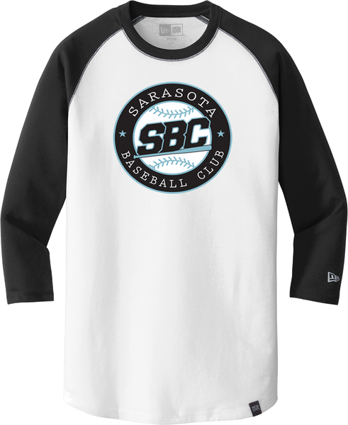 Sarasota Baseball Club New Era Heritage Blend 3/4-Sleeve Baseball Raglan Tee