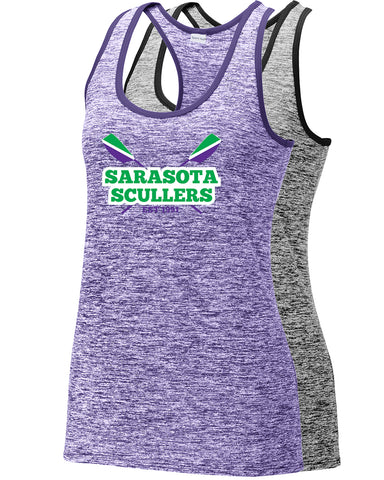Sarasota Scullers Ladies PosiCharge Electric Heather Racerback Tank