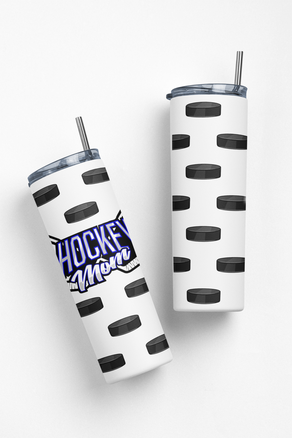 Hockey Mom Pucks Tumbler - COLORS CUSTOMIZABLE