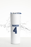 Warriors Lacrosse 20oz Skinny Tumbler with Straw