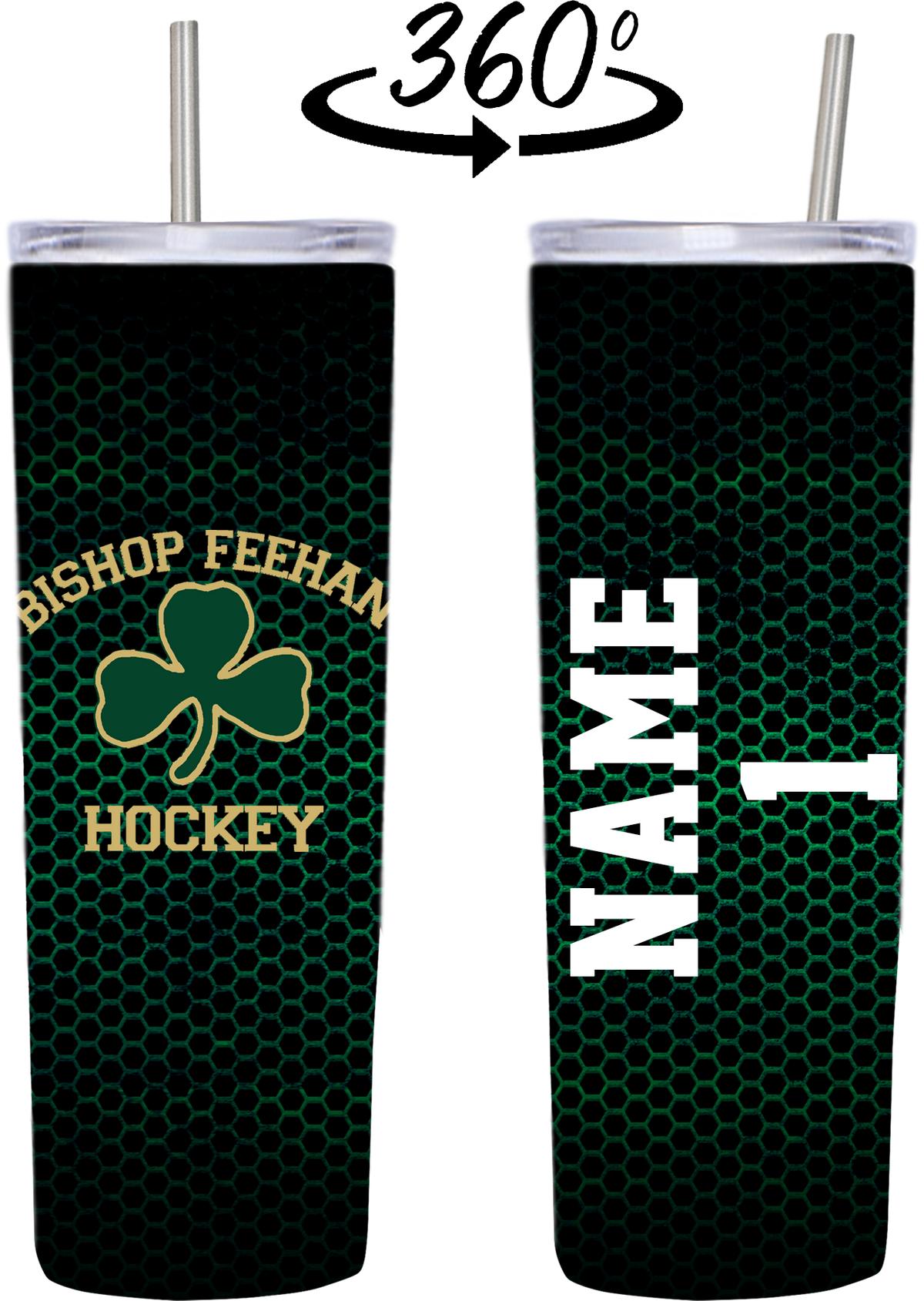 Custom Feehan 20 oz Skinny Tumbler with Straw