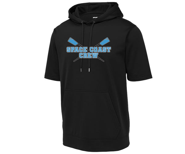 Space Coast Crew Sport-Wick Fleece Short Sleeve Hooded Pullover