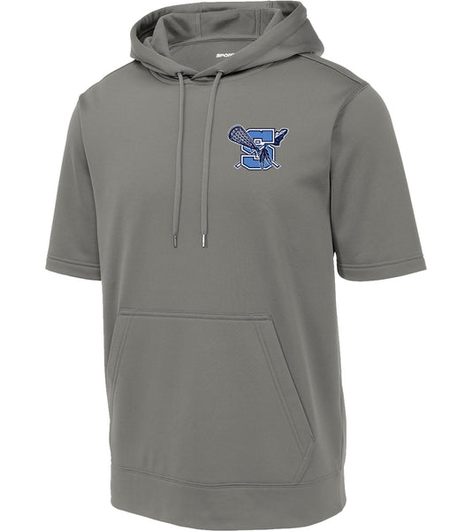 Warriors Lacrosse Sport-Wick Fleece Short Sleeve Hooded Pullover