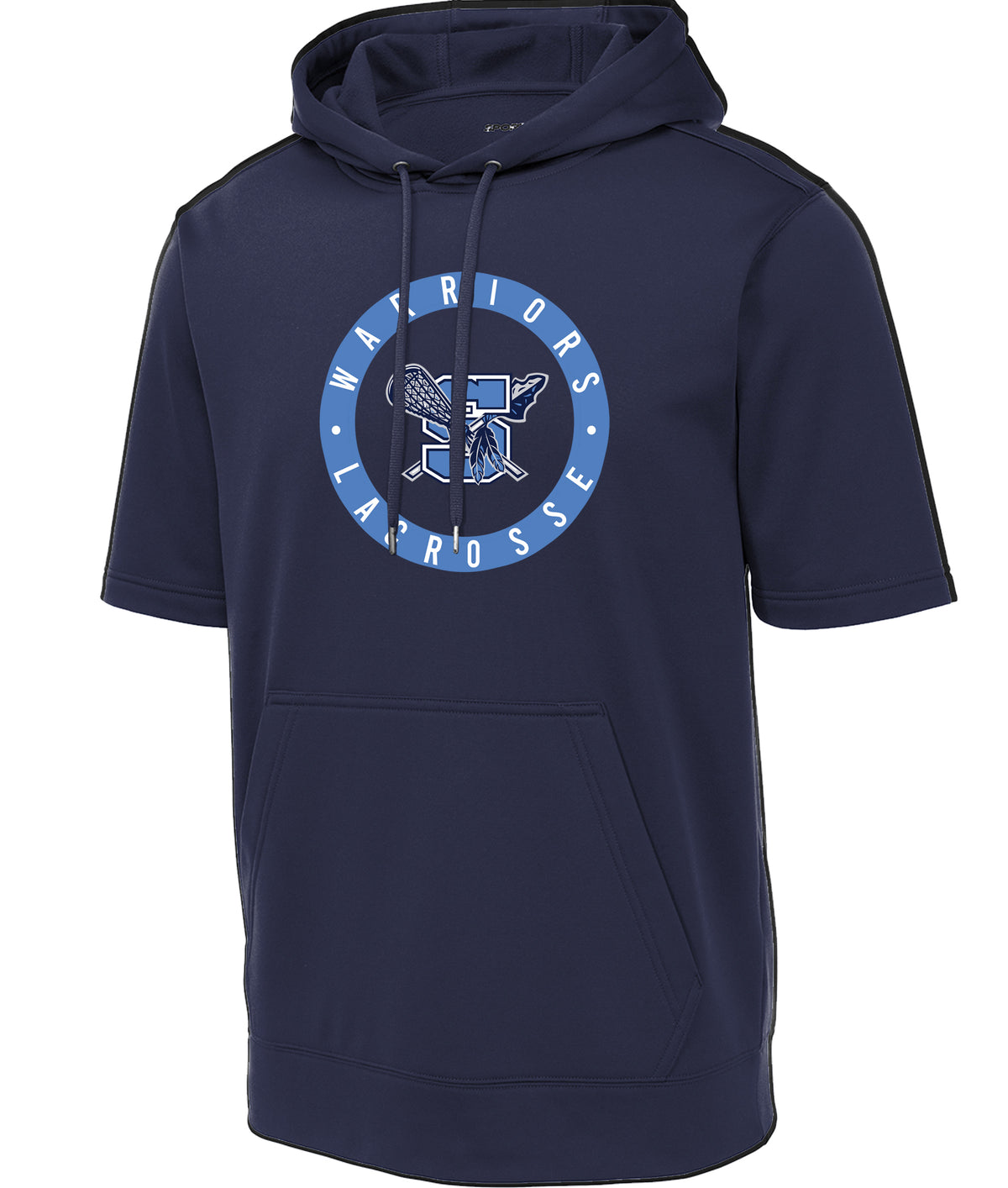 Warriors Lacrosse Sport-Wick Fleece Short Sleeve Hooded Pullover