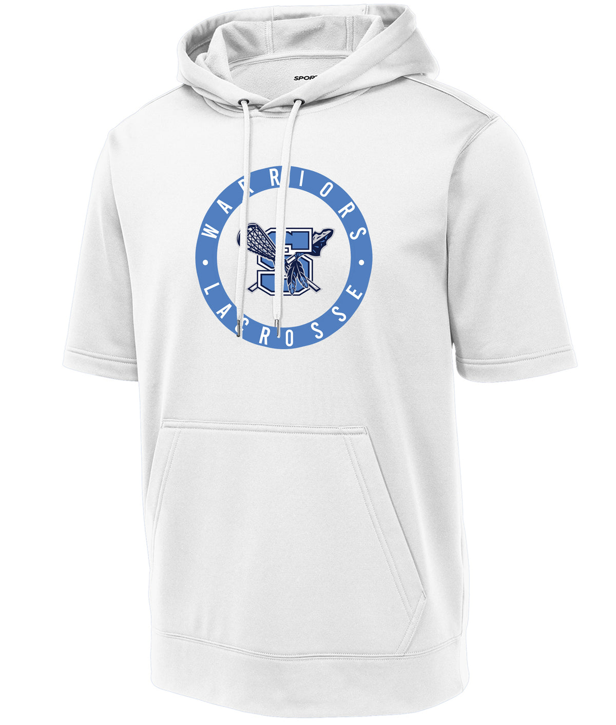 Warriors Lacrosse Sport-Wick Fleece Short Sleeve Hooded Pullover