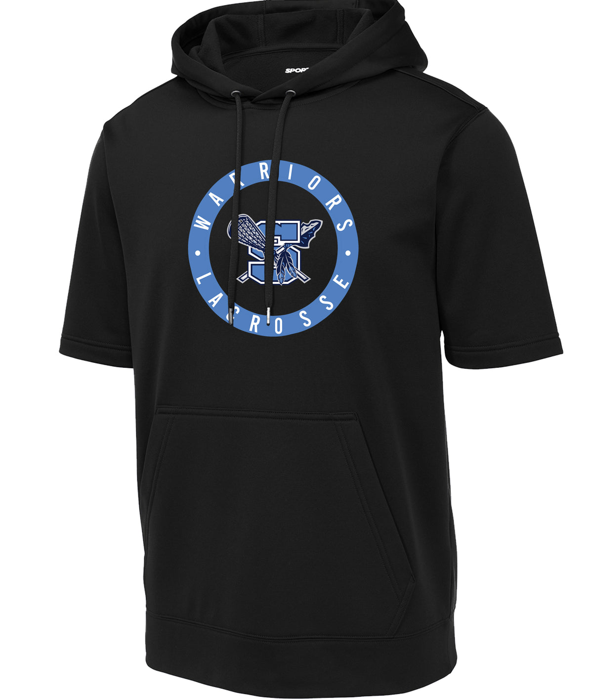 Warriors Lacrosse Sport-Wick Fleece Short Sleeve Hooded Pullover