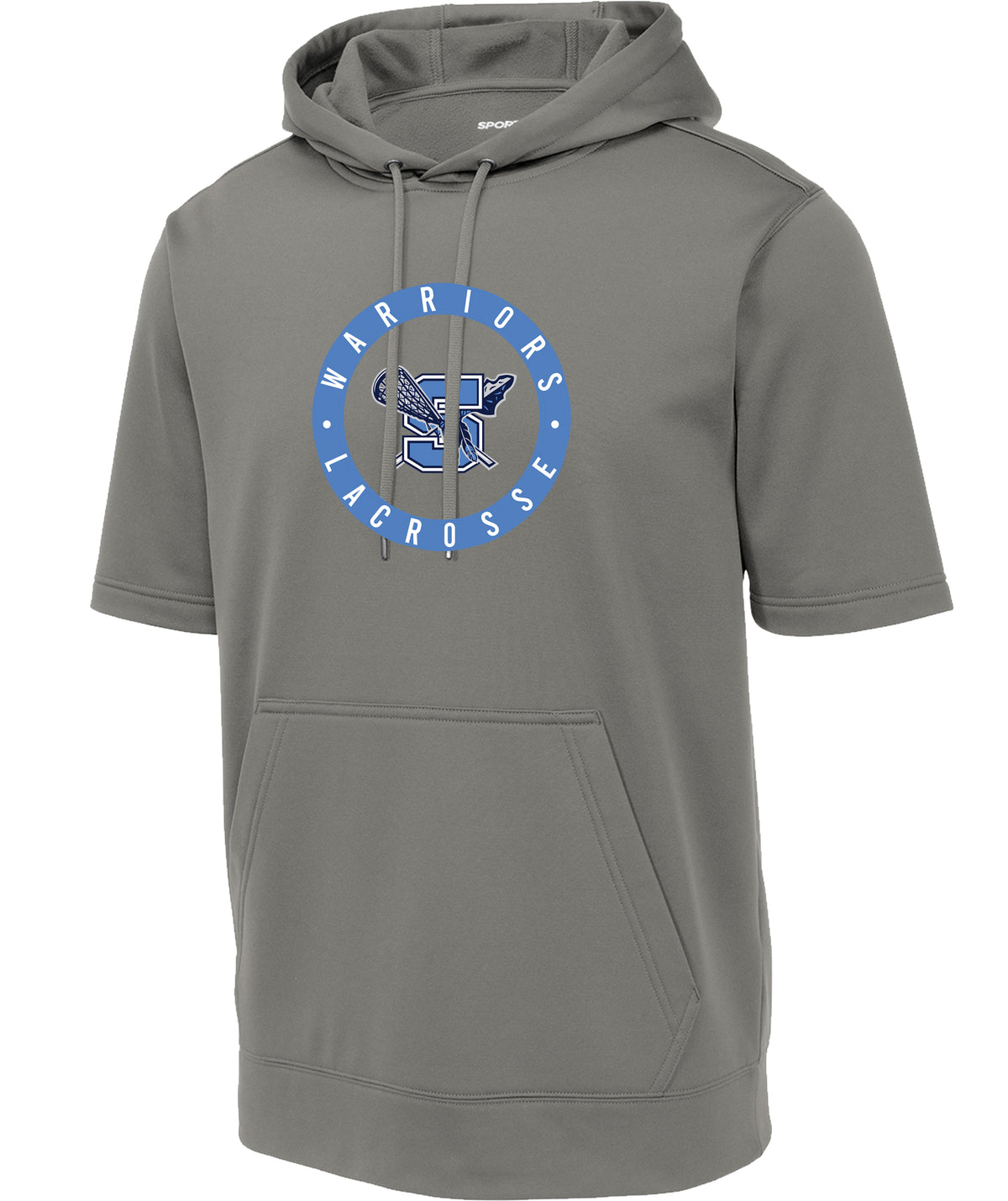 Warriors Lacrosse Sport-Wick Fleece Short Sleeve Hooded Pullover