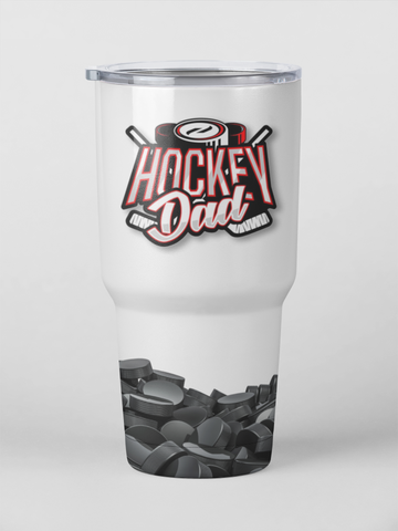 Hockey Dad 30oz Travel Tumbler - COLORS CUSTOMIZABLE