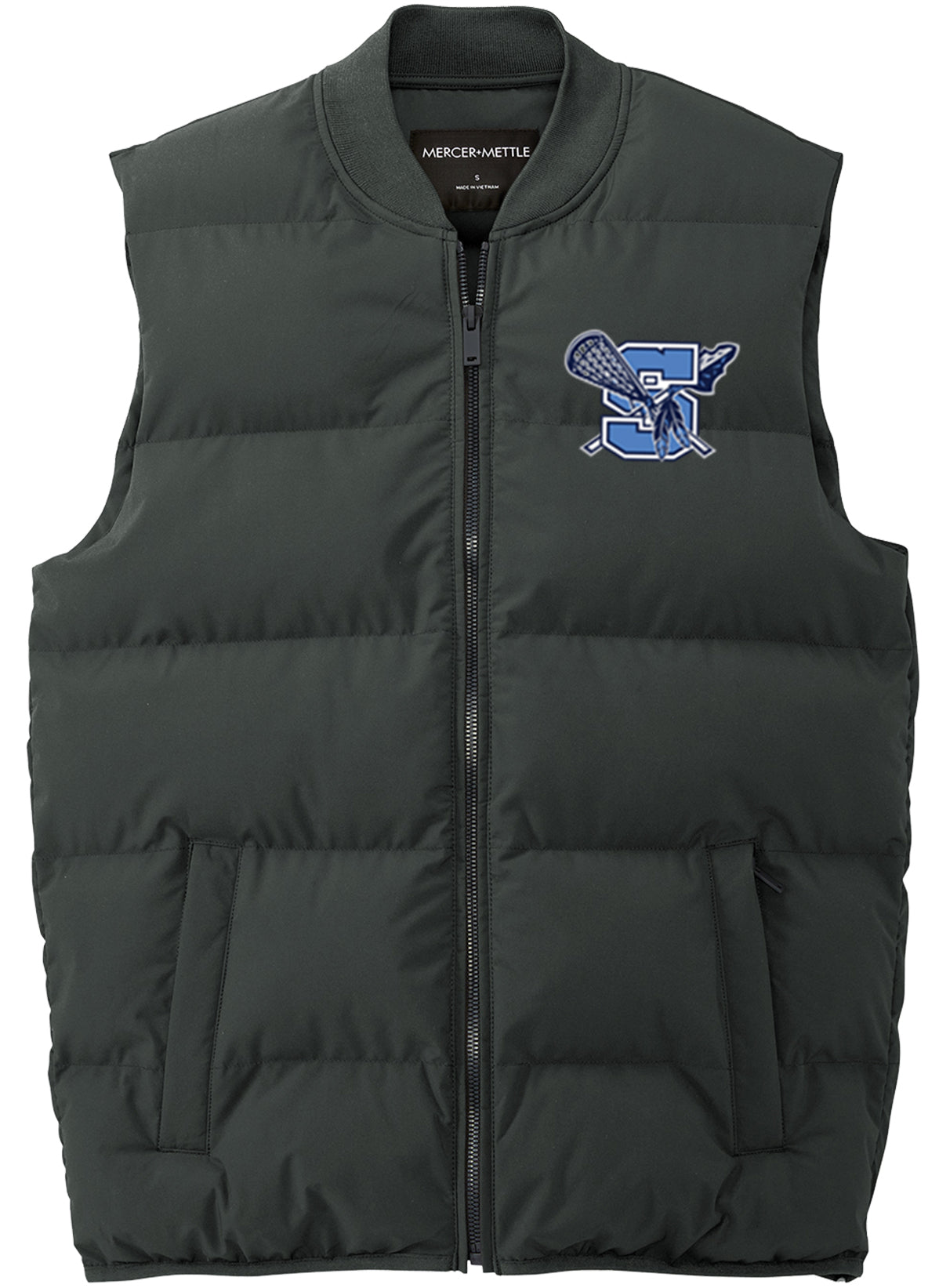 Warriors Lacrosse Mens Puffy Vest