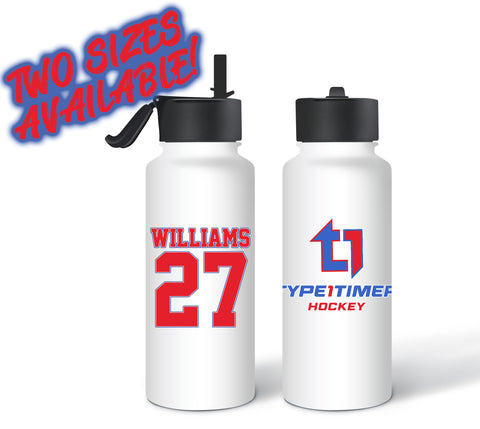 Type 1 Timer Hockey Sport Water Bottle