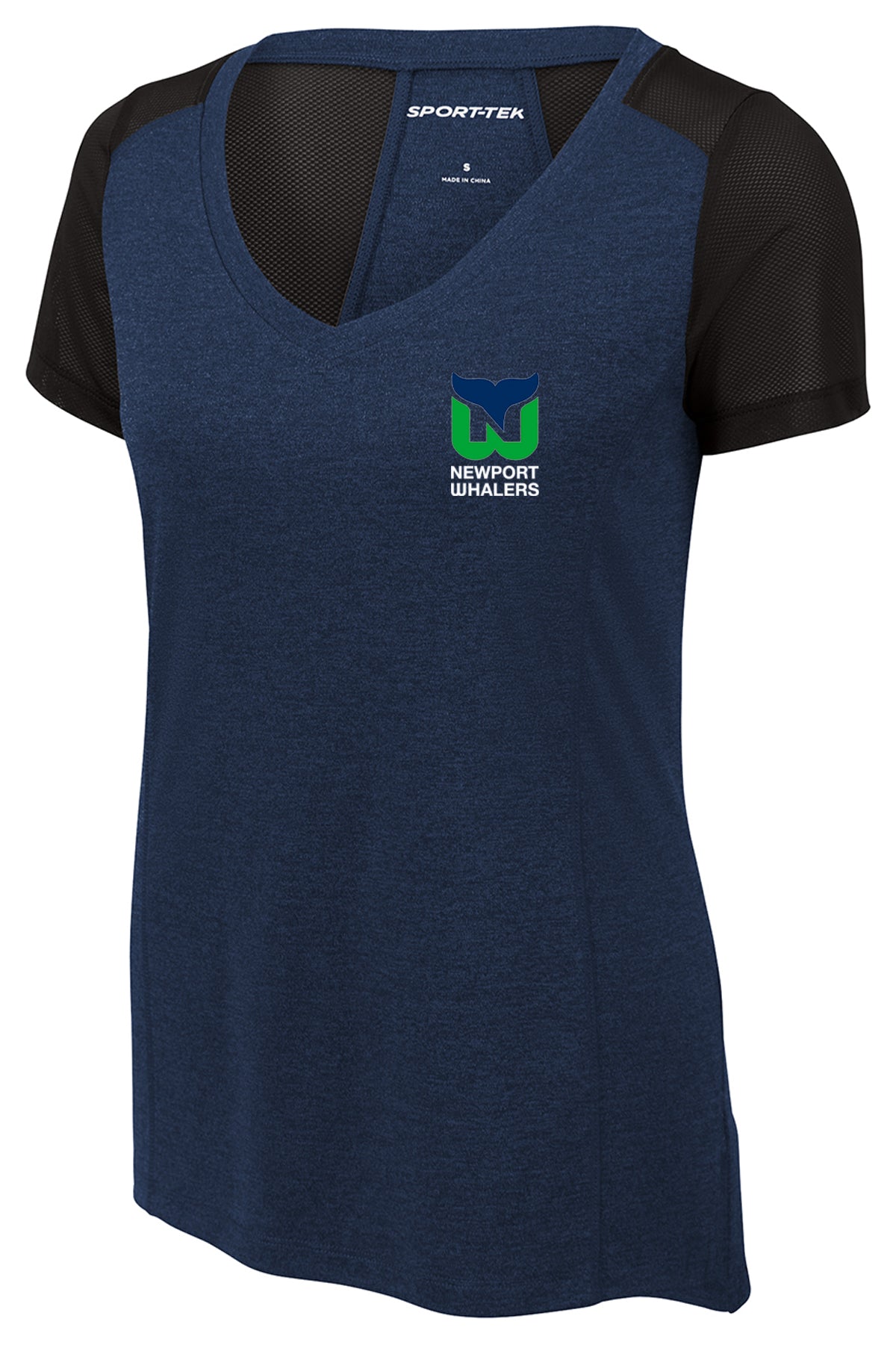 Newport Whalers Hockey Logo Ladies Endeavor Tee