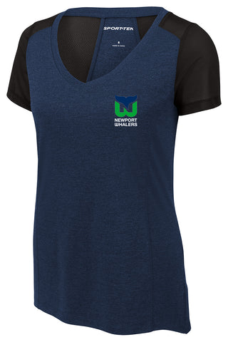 Newport Whalers Hockey Logo Ladies Endeavor Tee