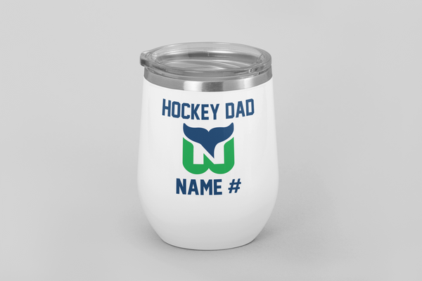 Whalers Hockey Dad Wine Tumbler