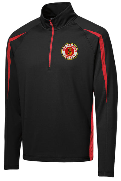 Red Raiders Hockey Stretch 1/2-Zip Colorblock Pullover